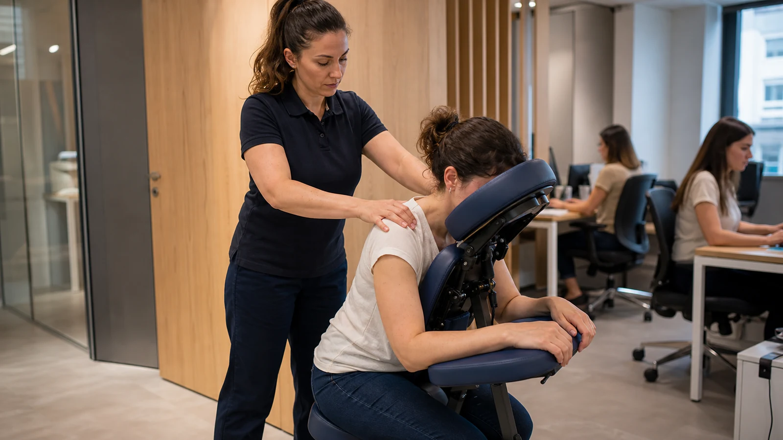 Chair massage στο γραφείο: πώς οργανώνεται μια εταιρική δράση